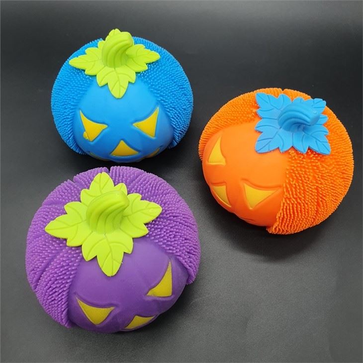 LED Pumpkin Shape Squeeze Stress Air Ball