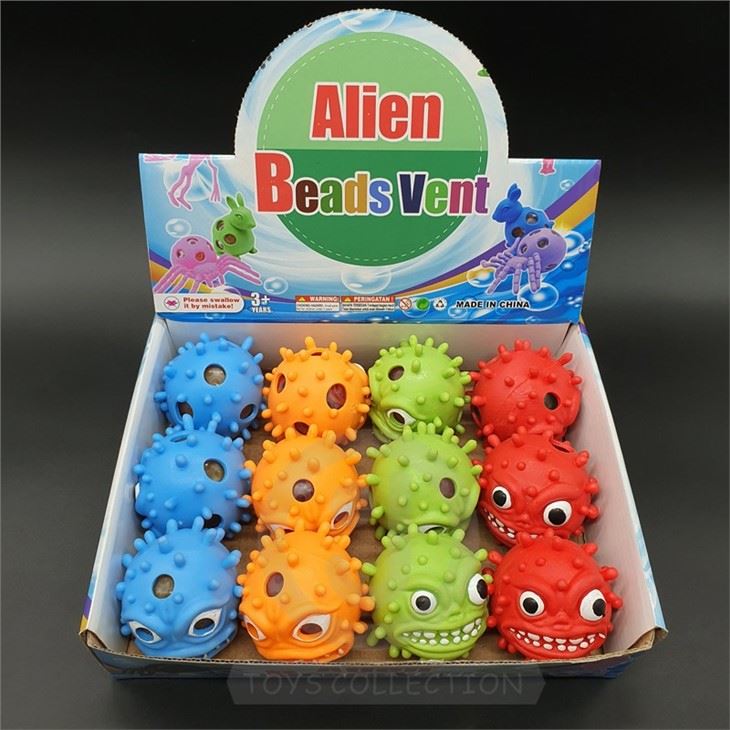 Squeeze Virus Monster Beads Ball Relieve Stress Toys