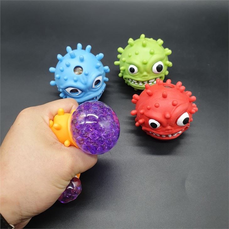 Virus Shape Squeeze Stress Mesh Beads Ball