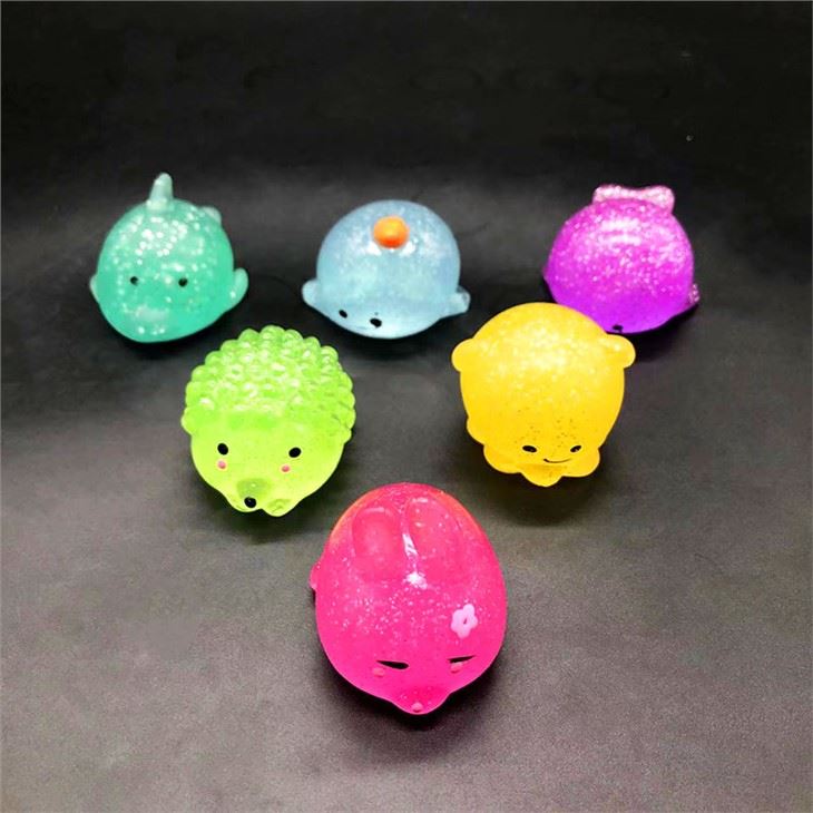 3D Glitter Squishy Mochi Toy