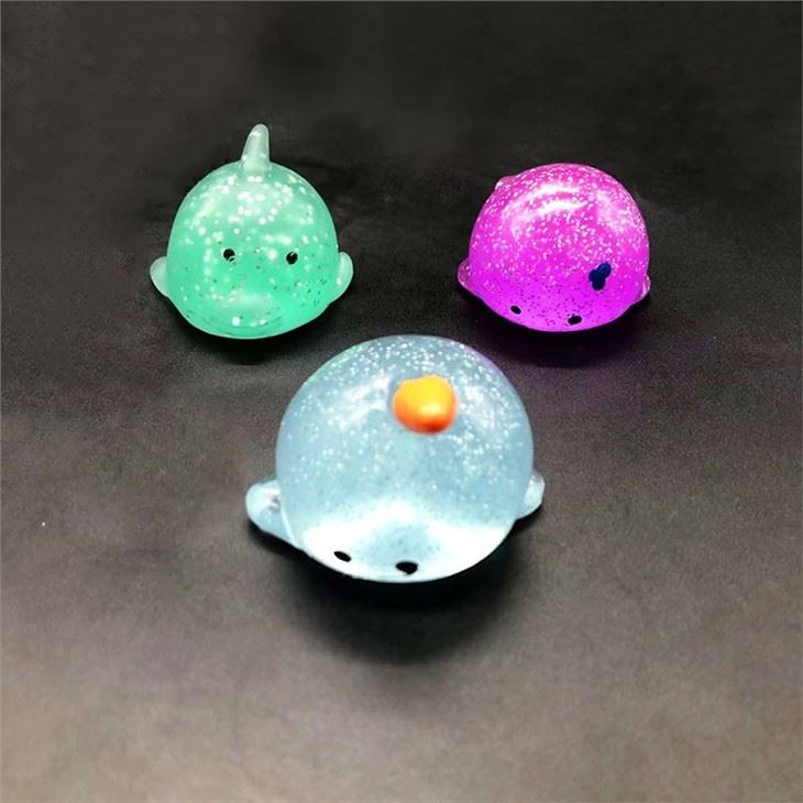 3D Glitter Squishy Mochi Toy