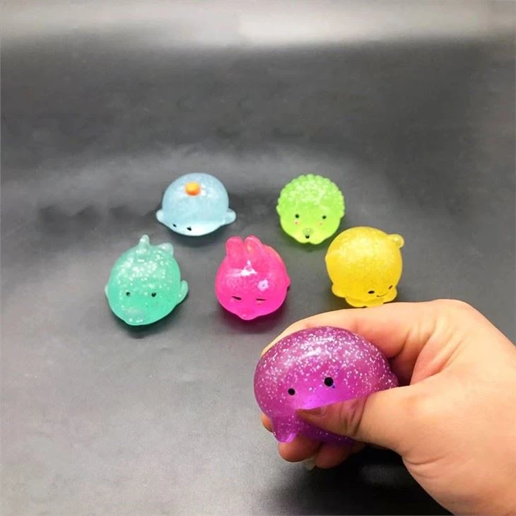 3D Glitter Squishy Mochi Toy