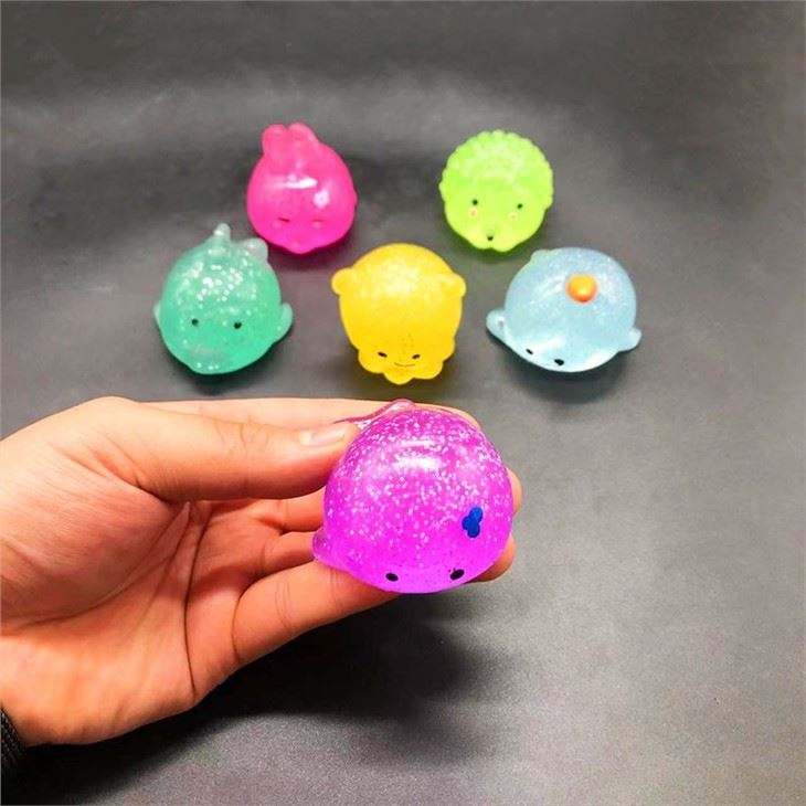 3D Glitter Squishy Mochi Toy