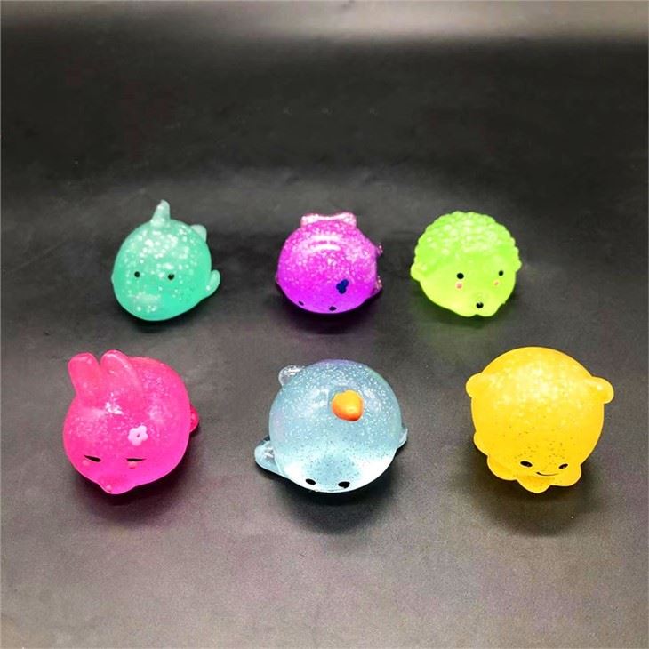 3D Glitter Squishy Mochi Toy