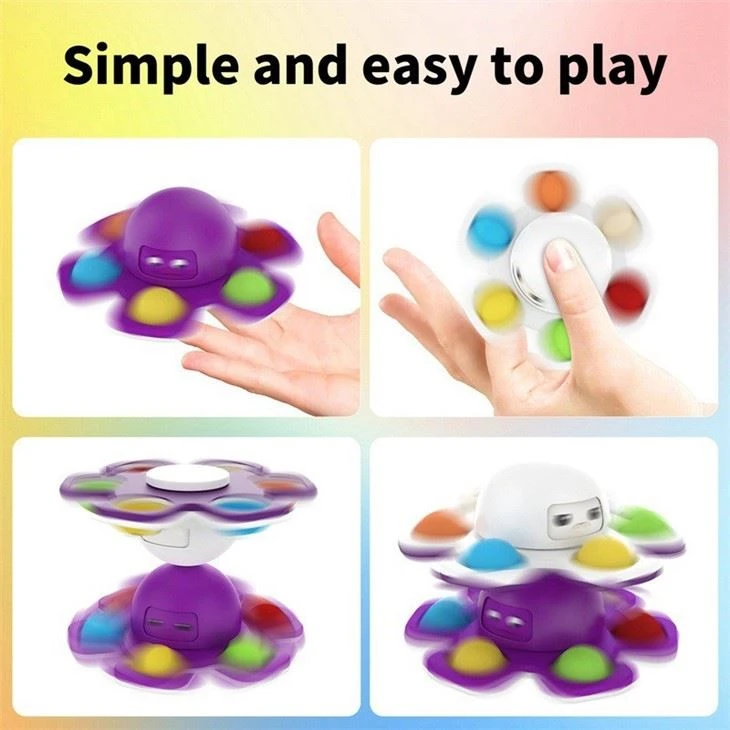 Fidget Flip Octopus Spinner Toy For Kids