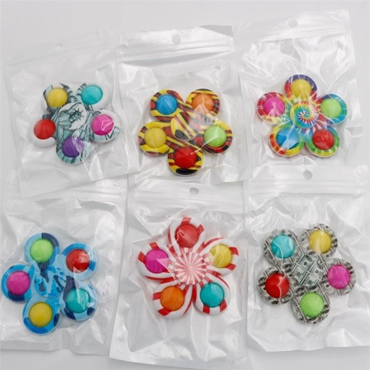 Finger Simple Dimple Bubble Spinner For Kids