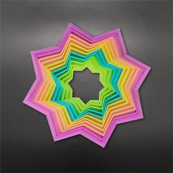 2022 New Arrival 3D Magic Star Toys Fidget Game Toy For Chidren's Educational Rainbow Color Visual Training Toys