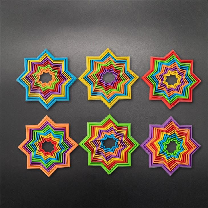 2022 New Arrival 3D Magic Star Toys Fidget Game Toy For Chidren's Educational Rainbow Color Visual Training Toys