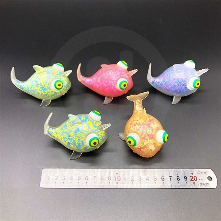 Flashing Squeeze Whale Ball Toy