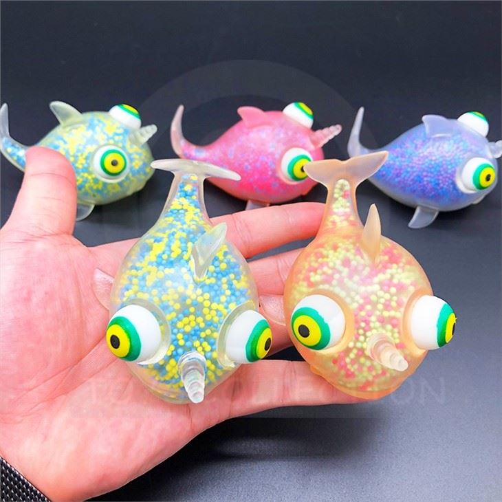 Flashing Squeeze Whale Ball Toy