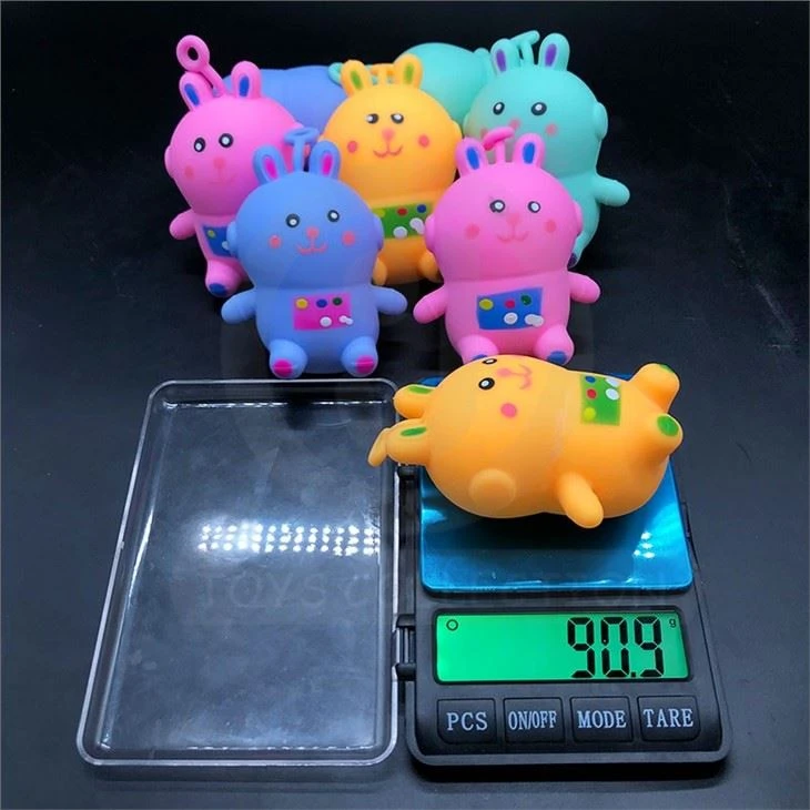 High Quality Squeeze Sticky Toys TPR Stretch Squishy Flour Vent Rabbit Animal Kids Stress Ball