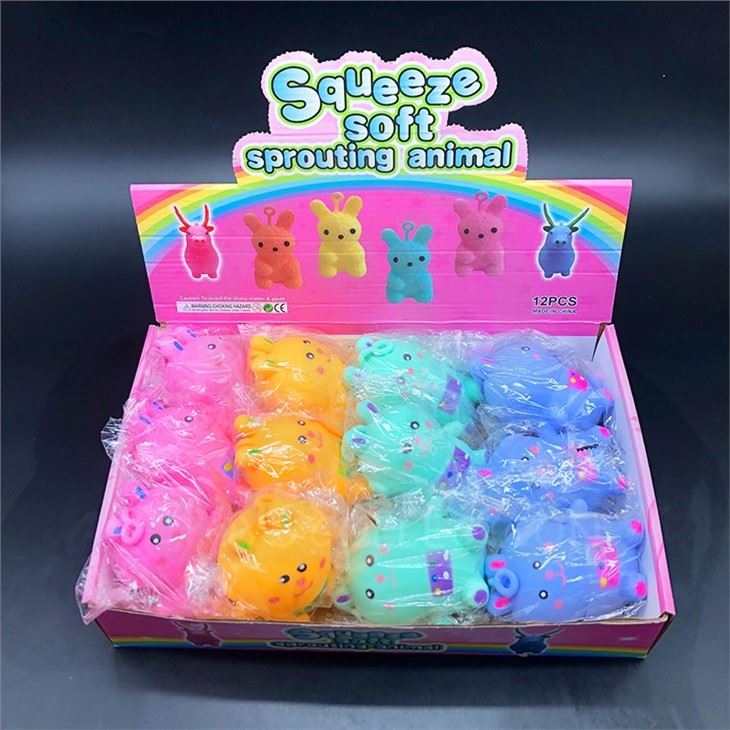 High Quality Squeeze Sticky Toys TPR Stretch Squishy Flour Vent Rabbit Animal Kids Stress Ball