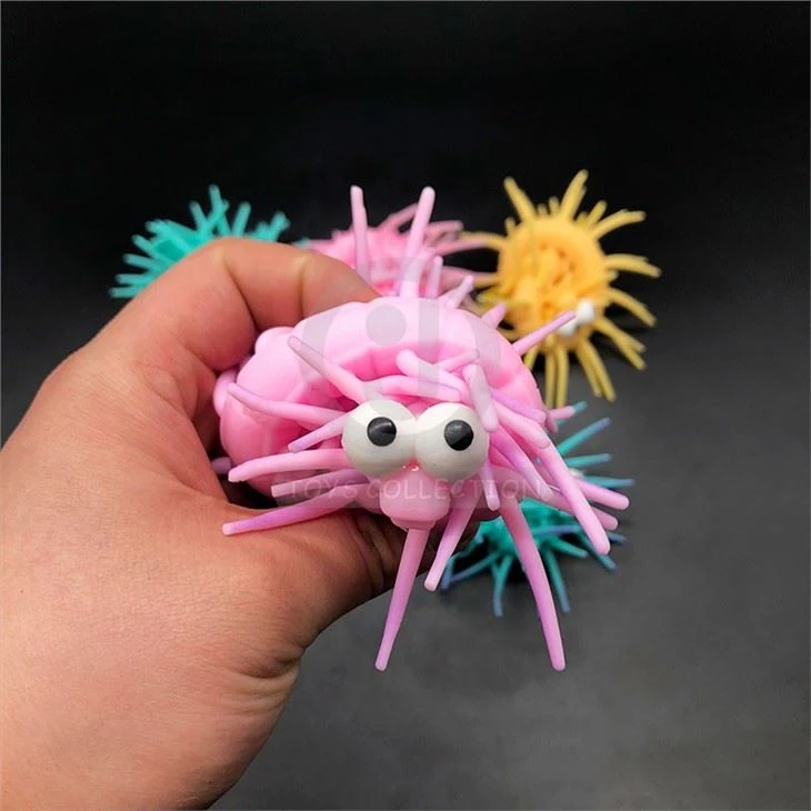 New Arrival Sensory Fidget Toys Long Hair Soft Fashion TPR Material Stretchy Centipede Toy For Anti Stress