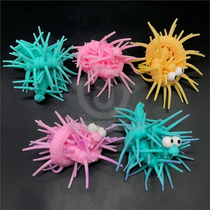 New Arrival Sensory Fidget Toys Long Hair Soft Fashion TPR Material Stretchy Centipede Toy For Anti Stress
