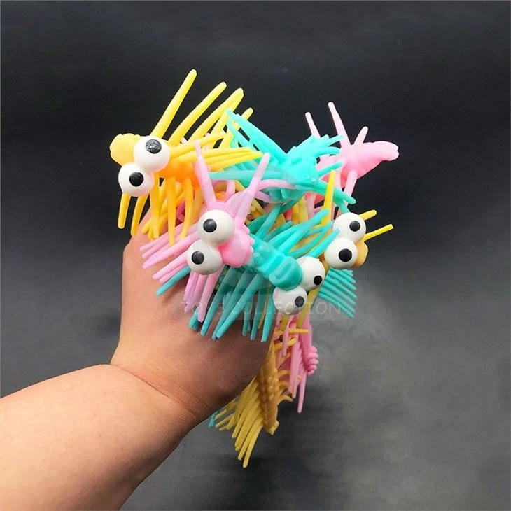 New Arrival Sensory Fidget Toys Long Hair Soft Fashion TPR Material Stretchy Centipede Toy For Anti Stress