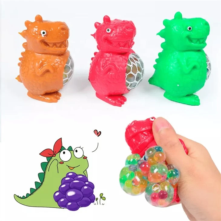 Squeeze Dino Beads Grape Ball