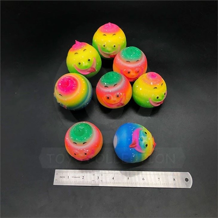 TPR Decompression Toy Cartoon Kids Trick Vent Ball Colorful Kawaii Funny Poops Squeeze Stool