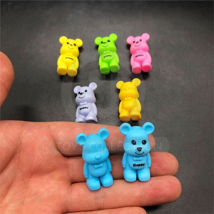 Wholesale 2 Inch Vending Capsule Toys Plastic Cartoon Happy Bear Doll Toy For Kids