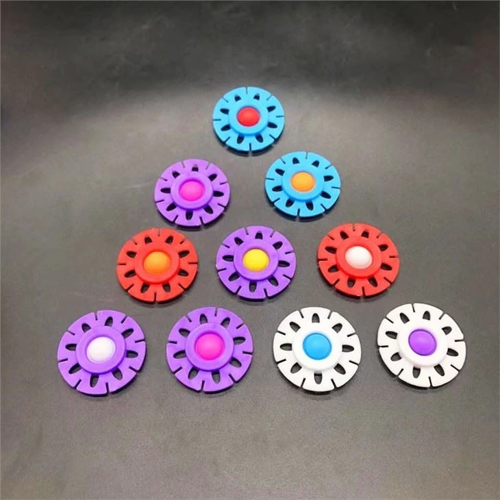 Wholesale Bulk Silicone Round Shape Pop Bubble Building Blocks Fidget Toys For Kids