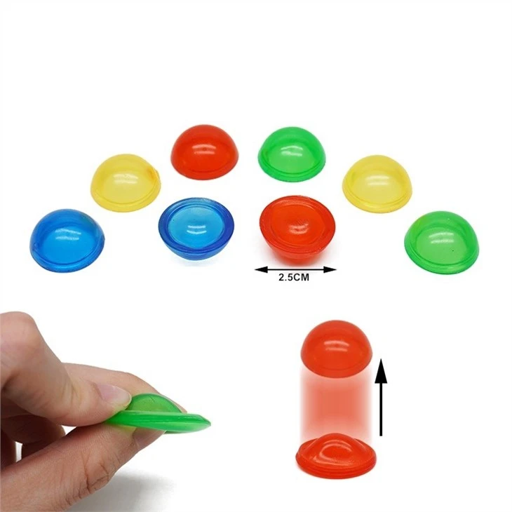 Yiwu Supplier Colorful 2.5 cm Rubber Material Half Bouncing Popper Ball For 28 mm 32 mm Vending Capsule