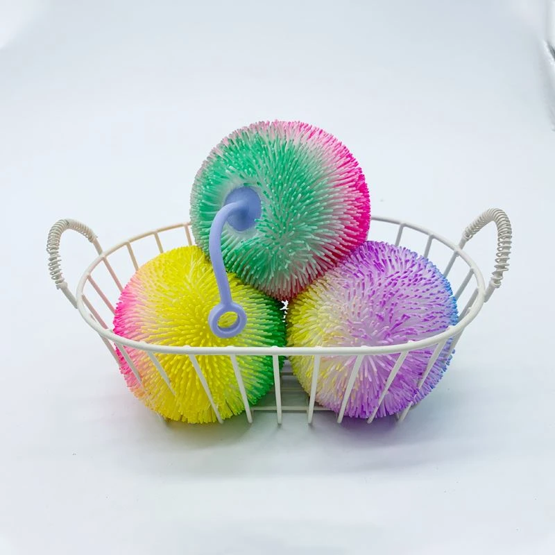 Promotion Colorful Spiky Stress Squeeze Balls With Led