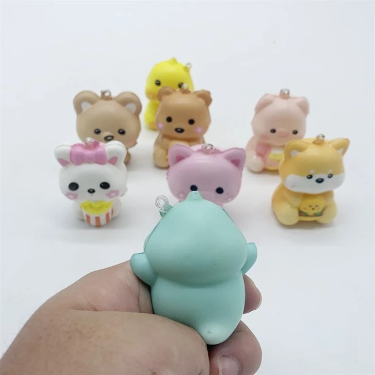 Promotion Slow Rising Animal Keychain For Vending Machine