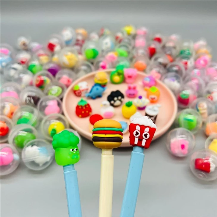 Wholesale 32mm Transparent Capsule Toy Pencil Topper