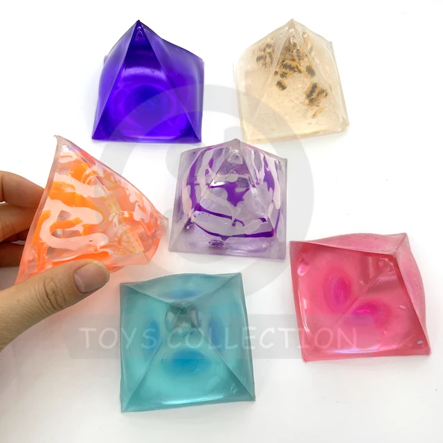 Clear Stress Pyramids Squeeze Mochi Toy