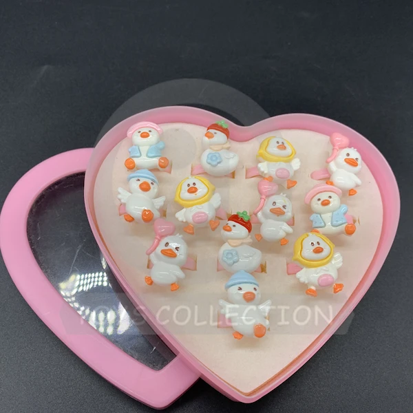 Plastic Cute Cartoon Duck Ring