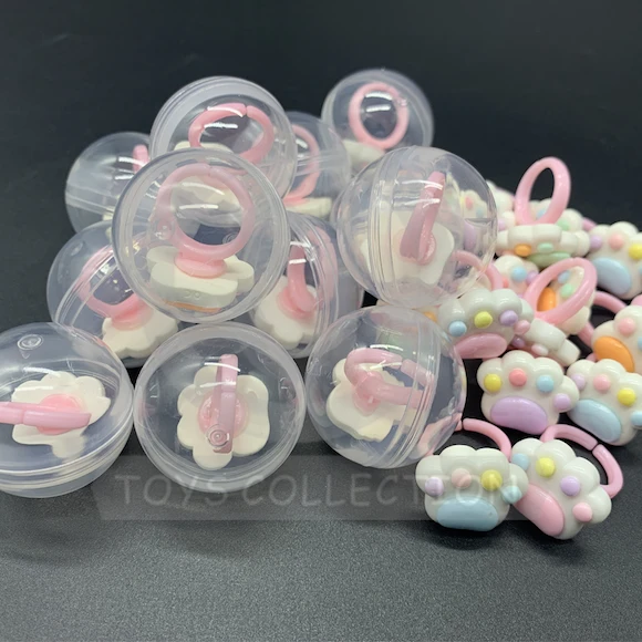 Plastic Cute Cat Dog Claw Crystal Ring Accessories Toys