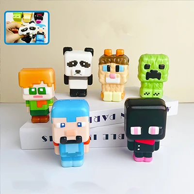 PU Minecraft Slow Rising Squeeze Toy Key Chain