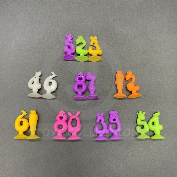 PVC Animal Number Sucker Figurine