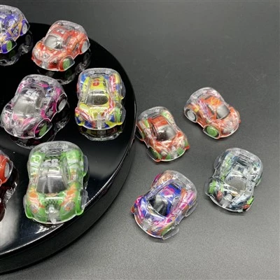 Clear Cover Plastic Race Pullback Car