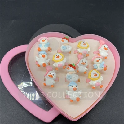 Plastic Cute Cartoon Duck Ring