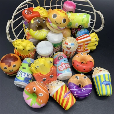 PU Food Slow Rising Stress Toy Key Chain Party