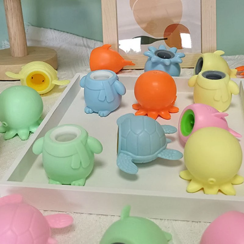Squishy Marine Animal Popping Up Cup Toy