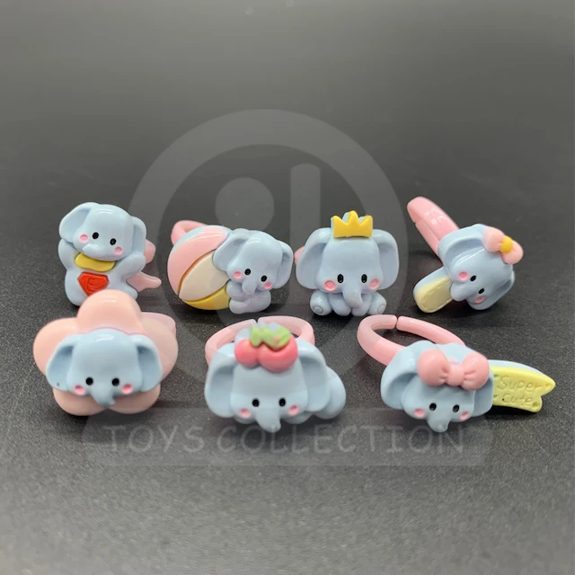 Wholesale Cute Elephant Capsule Finger Ring Toy